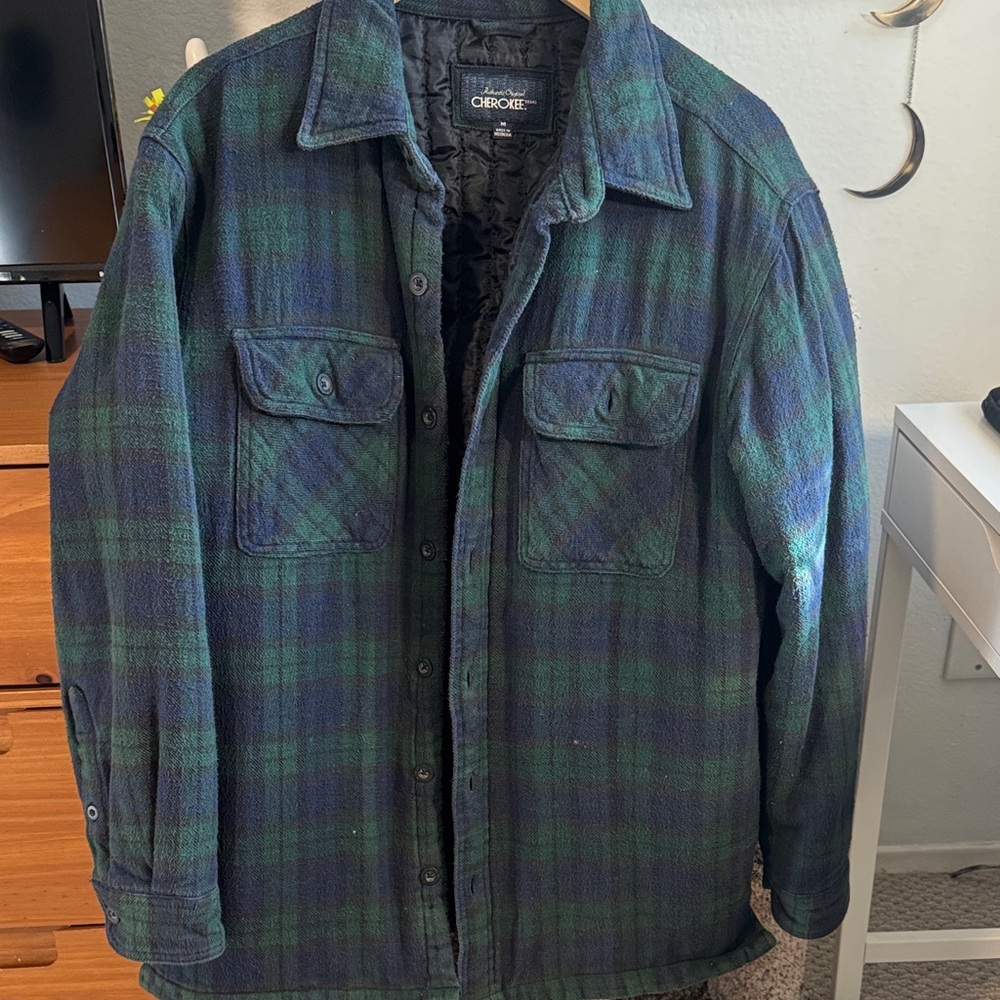CHEROKEE Authentic Original Vintage Men's Flannel Shirt Jacket